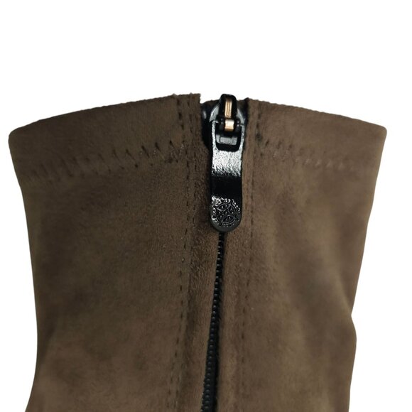 Bussola Portofino Platform Ankle Boot Womens Size US 6.5 EU 37 Side Zip Taupe - Picture 13 of 16